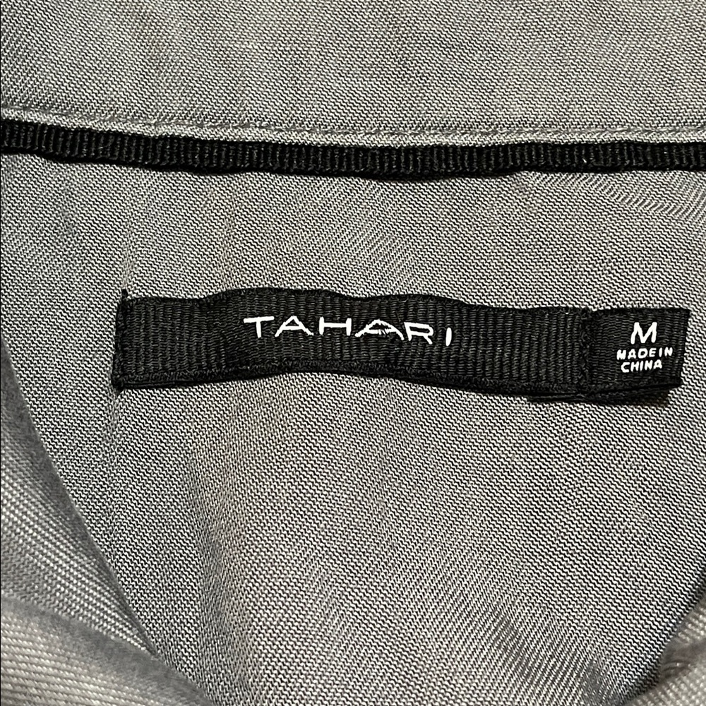 Tahari Lyocell Pintuck Jacket in Green/Black/Blue-Gray Size Medium NEW - Picture 9 of 14